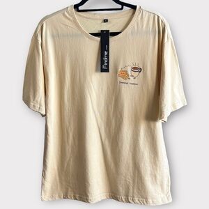 ⚪️ NWT BREAKFAST TOGETHER YELLOW CLASSIC GRAPHIC TEE  XL